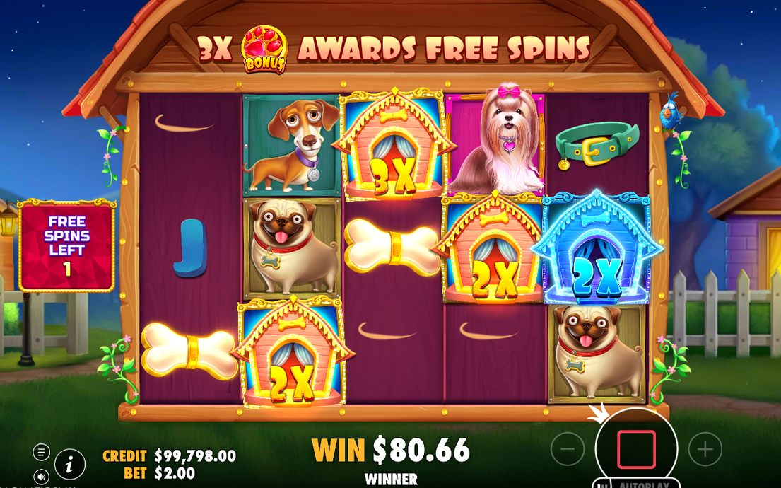 Free spins med klistrade WILD på rullarna 2 till 4